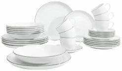 Seltmann Weiden Kombiservice Lido Black Line 30-tlg. Rund