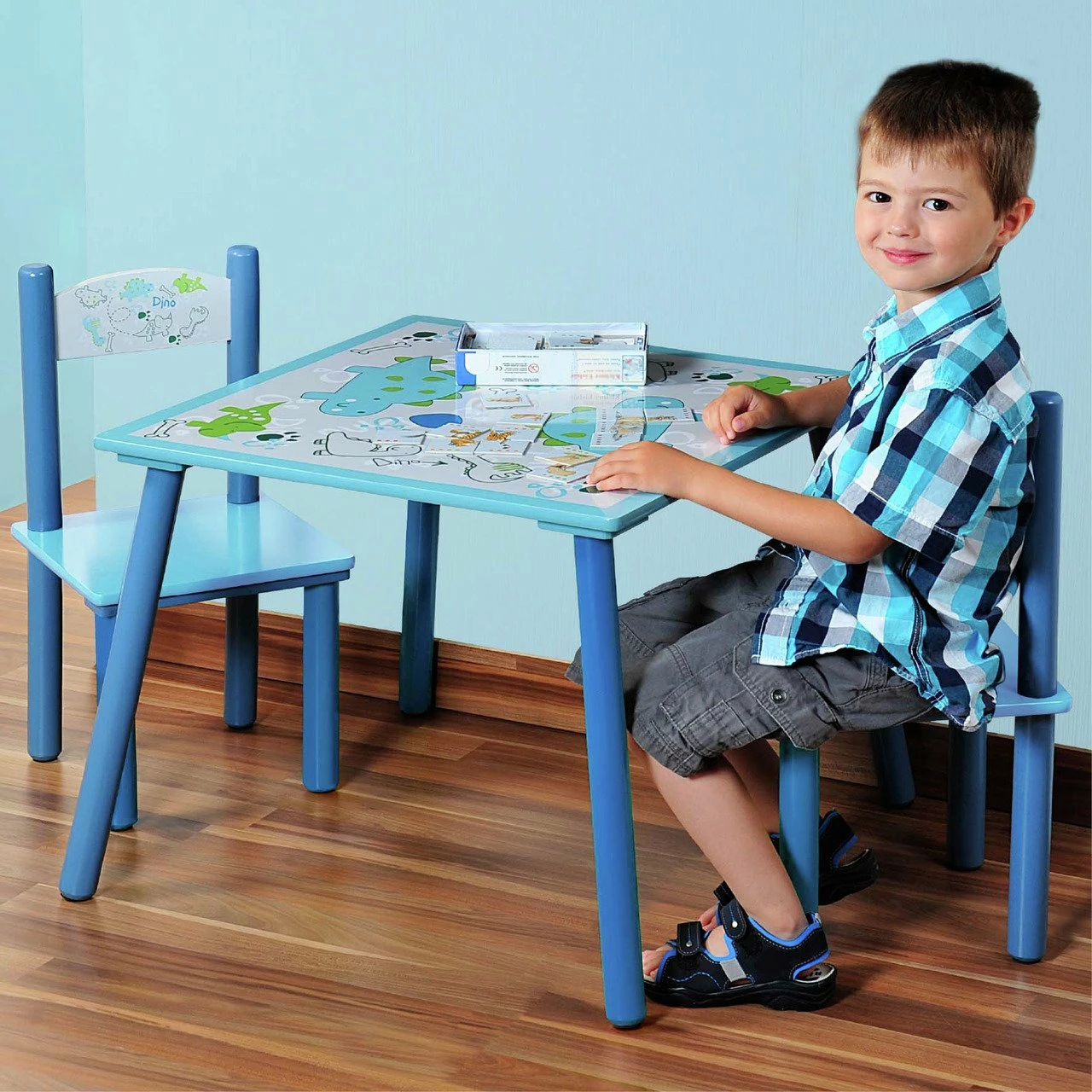Kesper Kindertisch Mit 2 Stühlen Dino 4 Kesper Kindertisch Mit 2 Stühlen Dino – Bild 2