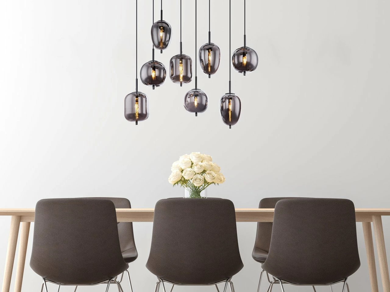 Globo Lighting Hängeleuchte Metall Schwarz 4 Globo Lighting Hängeleuchte Metall Schwarz – Bild 2