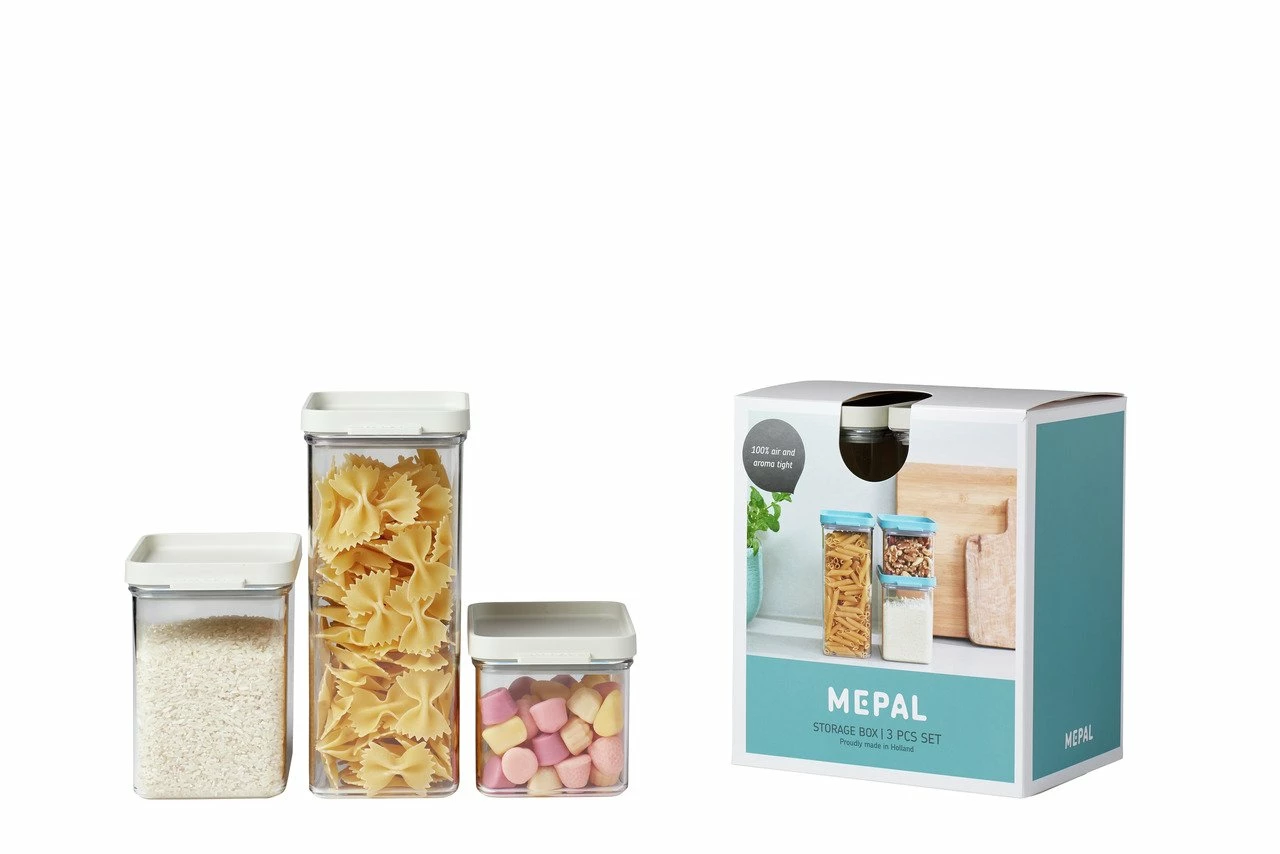 Mepal Vorratsdosen-Set 3-tlg. Omnia Weiß 4 Mepal Vorratsdosen-Set 3-tlg. Omnia Weiß – Bild 2