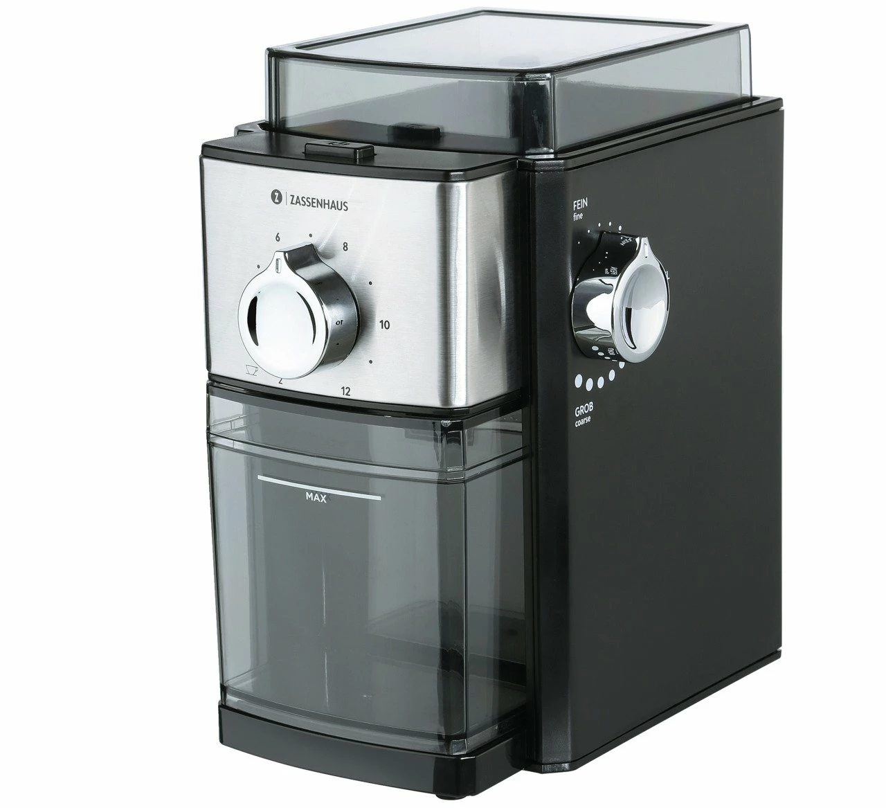 Zassenhaus Elektrische Kaffeemühle KINGSTON STEEL 3 Zassenhaus Elektrische Kaffeemühle KINGSTON STEEL